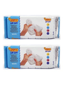 اشتري 2-Piece Air Dry Modelling Clay 250gm White في الامارات