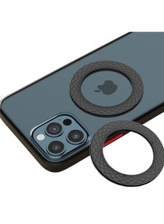 اشتري 2 Pcs Phone Magnetic Ring, Compatible with Magsafe Wireless Charger for iPhone 13/ 13 Pro/ 13 Mini/ 13 Pro Max/ 12 and for Huawei Receiver Wireless Car Charger Metal Ring with Sticker في السعودية