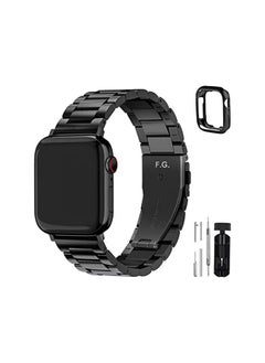 Buy Replacement Stainless Steel Band For Apple Watch Series 1/2/3/4/5/6/7  42mm 44mm 45mm Watch band for iwatch Black in UAE