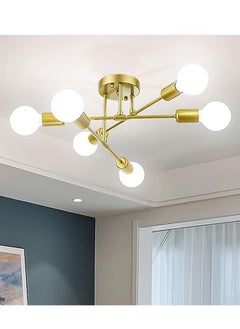 Buy Modern Chandelier Simple Home Decor Lighting LED Bulbs Ceiling Lamp For Bedroom Dining Room Living Room Pendant Lamp in UAE