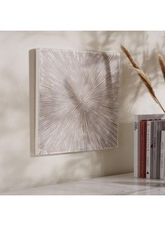 اشتري Setia Starburst Design Wood Wall Art 45X2.5X45Cm- White Wash في الامارات