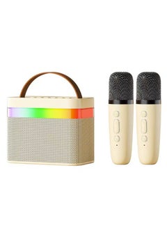 Buy Mini Karaoke Machine with 2 Wireless Microphones, Karaoke Machine for Adults and Kids with Wireless Microphones PA Speaker System for Family Party Singing in UAE