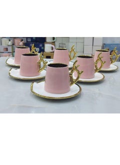 Buy 12 Pieces Kashmir Chinese Coffee Set in Gold in Egypt