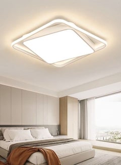 Buy Indoor Modern European Ultra Thin Square Shape Close To Ceiling LED Light Ceiling Lamp for Bedroom Corridor Living Room 50 x 50 x 6 Centimeter in UAE