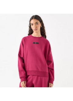 Buy Kappa Logo Applique Sweatshirt with Long Sleeves and Crew Neck in UAE