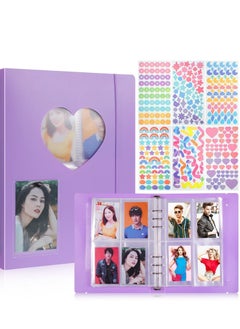 Buy Photocard Binder Kpop Photocard Holder Book Sleeves Photocard Korean Stickers, A5 Binder Photocard Album 6 Ring Photocard Binder Card Protectors Pages 200 Cards Darkorchid Colorful in UAE