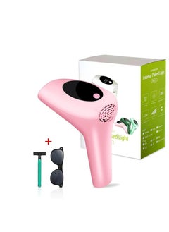 Buy New Professional IPL Laser Hair Removal Device with Razor and Sunglasses 900000 Flashes Pink in UAE