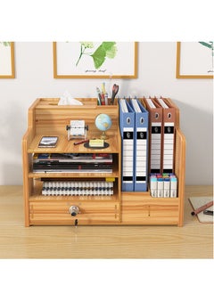 Buy Wooden Desk Storage Organizer Office File Rack in Saudi Arabia