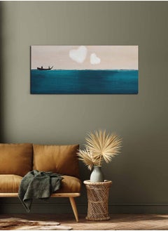 Buy Framed Canvas Wall Art Stretched Over Wooden Frame, Panorama Orientation Abstract Artwork Painting, For Home, Living Room, Office Décor in Saudi Arabia