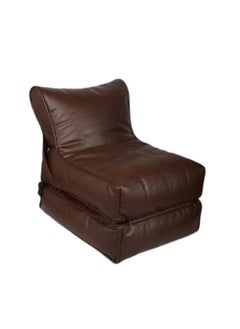 Buy Bean Bag Bed Chair Sofa Bed Leather Wallow Filp - Out Lounger Relaxing Bed Chair Relaxer Ideal For Hostels Hotel Hospitals Brown in UAE