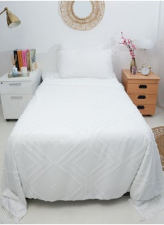 Buy Broche Tassel Brim Bedding Set Of 4 Piece in UAE