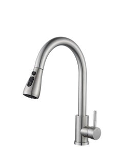 Buy BRIMIX Kitchen Sink Faucet with Pull Down Sprayer,Heavy Duty Kitchen Tap,Stainless Steel Kitchen Sink Mixer,Single Handle Kitchen Faucet in UAE