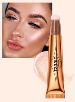 Buy Makeup Pen Face Body Highlighter Makeup Stick with Cushion Applicator Lightweight Waterproof Cream Contour Face Glowing Illuminator Makeup Pen for Women (#04) in UAE