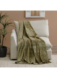 اشتري AW23 Solid Flannel Single Blanket 150x200 Cm Brown في الامارات