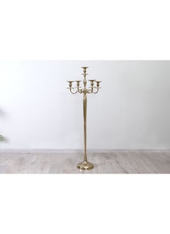 اشتري Opulent 5arm Floor Candle Holder 58x58x150cm Brass Gold في الامارات