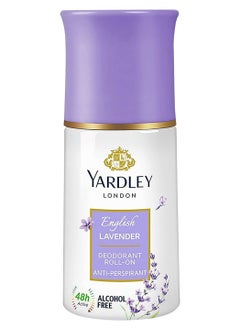 Buy Yardley English Lavender Roll On, Anti-Perspirant, Floral Fresh Fragrance, All Day Sweat Protection, Reduce Wrinkles, Lighten Skin Tone 50 ml in Saudi Arabia