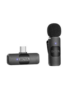 Buy BOYA BY-V10 Wireless Lavalier Lapel Microphone for Android Smartphone Laptop - Omnidirectional USB C Condenser Video Recording Mic for Interview Podcast Vlog in UAE