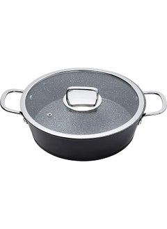 Buy Excellence Saute Pan 2.64 Quart Casserole Stock Pot With Lid Pfoa Free Granite Capsulated Bottom Cooking Pan Oven And Dishwasher Safe 10 In 26 Cm 84 Oz 2.5 L in Saudi Arabia