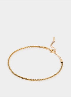 Buy Textured Metal Chain Anklet in Saudi Arabia