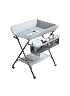 Buy Baby Diaper Table, Portable Baby Changing Table With Wheels, Folding Diaper Station Nursery Organizer in Saudi Arabia
