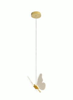 Buy Modern Butterfly LED Pendant Light Kitchen Island Gold Dimmable Single Hanging Lamp Ceiling Nordic Gradient Blue Pink Chandelier for Girls Bedroom Dining Room Foyer Staircase Living Room in Saudi Arabia