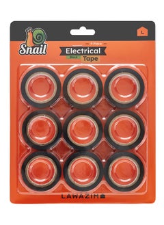 Buy Snail 9-Piece Electrical Tape - Black in Saudi Arabia