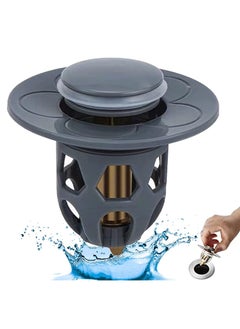 Buy Pop Up Sink Plug, Universal Bathroom Sink Stopper, Bathroom Sink Plug Pop-up Drain Filter for 1.2-1.5 Inch Basin Sink Stopper, Replacement Drain Plug for Bathroom Basin Sink Kitchen Bidets (Black) in Saudi Arabia