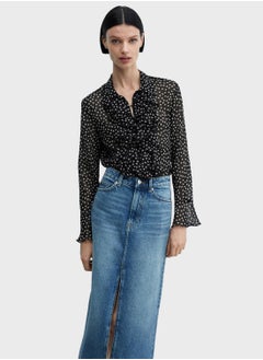 Buy Ruffle Detail Printed Top in UAE