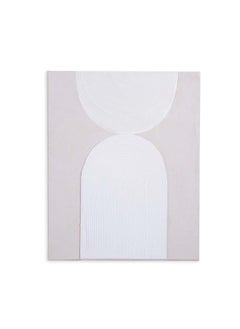 اشتري Finley Abstract Framed Canvas Art 80X100cm-Cream & White في الامارات