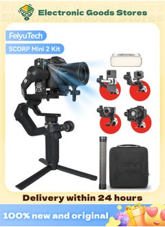 Buy FeiyuTech SCORP Mini 2 Kit Camera Stabilizer with AI /Fill Light,for Sony/Canon/Nikon/Panasonic/Action Camera/Smartphone in Saudi Arabia