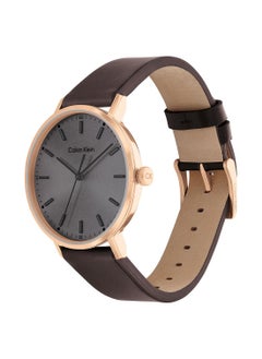 Buy Analog Round Waterproof  Wrist Watch With Leather Strap  25200051 in UAE