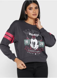 Buy Printed Round Neck Sweatshirt in Saudi Arabia