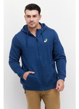 اشتري Men Sportswear Fit Outdoor Hooded Sweatshirt, Blue في الامارات