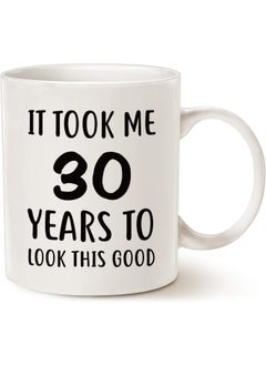 Buy Funny Birthday Coffee Mug, It Took Me 30 Years To Look This Good Best 30Th Birthday Gifts For Family Cup White, 12 Oz By Spoil Your Wall in UAE