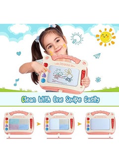 Buy Magnetic Drawing Pad Doodle Board Educational Learning Toy Pink in UAE