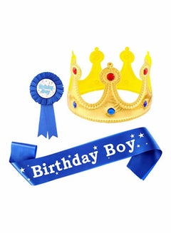 Buy Birthday King Crown, Birthday Boy Sash and Button Pins Birthday Boy Party Accessory Set for Boys Birthday Dress-Up Birthday Party Decoration in Saudi Arabia
