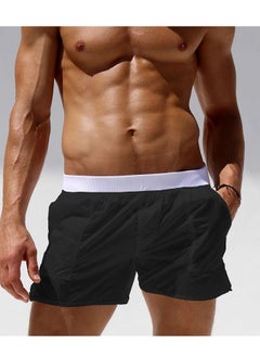 اشتري Men's Beach Shorts Sheer Sports Fashion Casual Swimming Shorts Black في الامارات