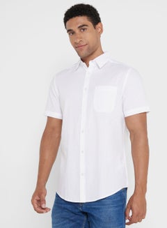 Buy Solid Slim Fit Full Sleeve Casual Shirt in UAE