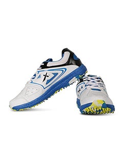 اشتري CKT-100 Cricket Shoes for Men's (White/Blue, 11 UK) | Faux Leather في السعودية