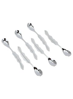 Buy A Set of Silver Tea Spoons With a Japanese Leaf Handle 6 Pieces in Saudi Arabia