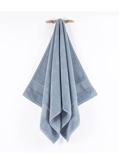 Buy Micro Pleat Bath Towel, Light Blue - 630 GSM, 70x140 cm in UAE