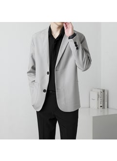 اشتري Business Long Sleeve Suit Jacket Light gray في الامارات