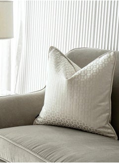 Buy Cushion Cillian Bianca (with filler) Pillow Knot Home Cover Set for Modern Sofa Contemporary Living Room Bedroom and Office Soft Washable in UAE