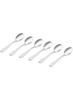 Buy Natalia 6-Piece Coffee Spoon Set, Silver - 11 cm in UAE