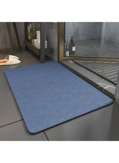 Buy Diatomite quick-drying household absorbent pad bathroom floor mat-blue in UAE