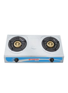 Buy Double Burner Low Gas Stove Stainless Steel SL1118 in UAE