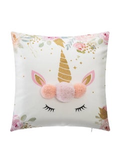 اشتري Atmosphera Polyester Unicorn Cushion W Pompoms 39 x 19 x 39cm في الامارات