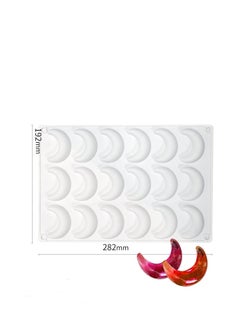 Buy 18 Cavity Moon Modeling Silicone Baking Mold Chocolate Fudge Making Mould DIY Cake Baking Decoration Making Silicone Baking Tray in UAE