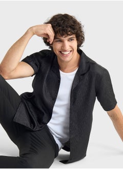 Buy Textured Regular Fit Shirt in Saudi Arabia