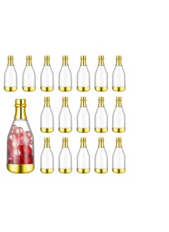 اشتري 18 Pieces Champagne Bottle Container Candy Bottle DIY Favor Mini Baby Shower Favors Candy Jars Wedding Favors Plastic Small Champagne Bottles for Wedding Bridal Shower Birthday, Clear and Gold في الامارات